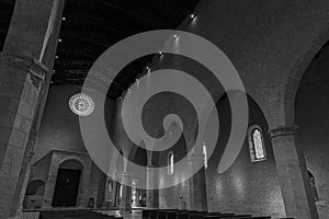 L'Aquila, Abruzzo, Basilica of Santa Maria di Collemaggio, a religious symbol of the city, dating back to 1288