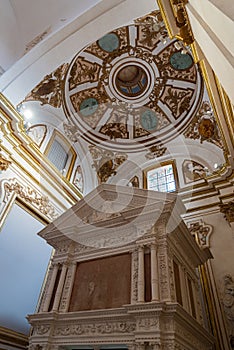 L'Aquila, Abruzzo, Basilica of Santa Maria di Collemaggio, a religious symbol of the city, dating back to 1288