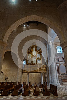 L'Aquila, Abruzzo, Basilica of Santa Maria di Collemaggio, a religious symbol of the city, dating back to 1288