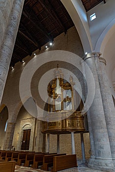 L'Aquila, Abruzzo, Basilica of Santa Maria di Collemaggio, a religious symbol of the city, dating back to 1288