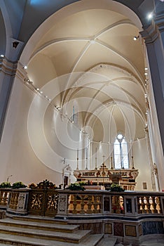 L'Aquila, Abruzzo, Basilica of Santa Maria di Collemaggio, a religious symbol of the city, dating back to 1288