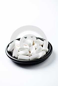 L - Carnitine capsules. Concept for a healthy dietary supplementation.