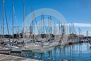 Pleasure boats docked in the port of L\'Estaque, Marseille, France photo