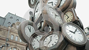L Heure De Tous Monument, Art Sculpture Made Clocks Saint-Lazare Train Station