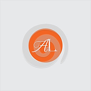 A l letter logo initial design.A l letter logo creative design