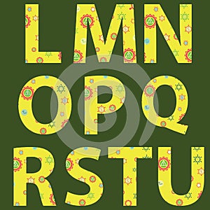 L M N O P Q R S T U virus graphic alphabets