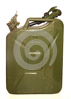 20l petrol jerry can isolated on a white background