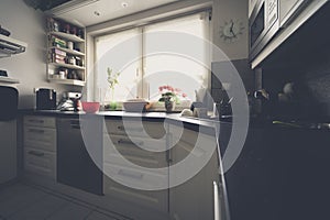 L-shaped kitchen