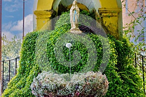 L'ou com balla, the egg how it dances, tradition of Barcelona, Spain in Corpus Christi. It is necessary to make dance an egg photo