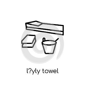 L?yly towel icon. Trendy modern flat linear vector L?yly towel i