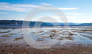 La Baie low tide bay in Saguenay Quebec Canada