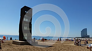 La Barceloneta beach in Barcelona Spain Europe photo