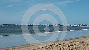 La Baule-Escoublac, France. La Baule owes its reputation to its beach. View of the beach. Famous French seaside resort