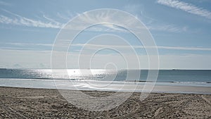 La Baule-Escoublac, France. La Baule owes its reputation to its beach. View of the beach. Famous French seaside resort