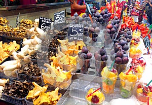 La boqueria market in Barcelona