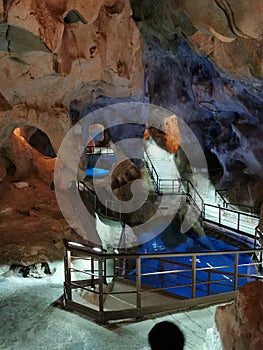 La Cala del Moral, Spain - APRIL 22, 2021: View of Cueva del Tesoro Cave in MÃÂ¡laga photo