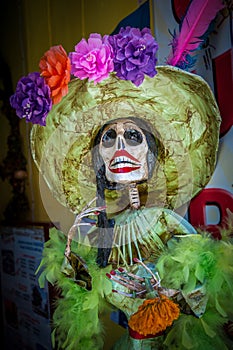 La Calavera Catrina, traditional personage of Mexican Day of the photo