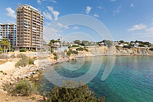 La Caleta Alicante Spain, small bay near Playa de la Fossa and Calp, Alicante Spain