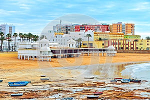 La Caleta Beach in Cadiz, Spain