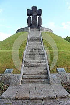 La Cambe German war cemetery tumulus