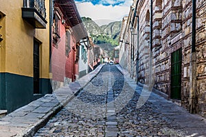 La Candelaria colorful Streets Bogota Colombia