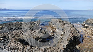 La-cantera - Strand in Las Palmas - Gran Canaria - Spanien, Felsformation am Ufer photo