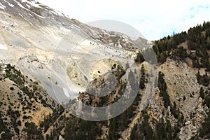 La Casse dÃÂ©serte, rocky landscape in French Queyras Natural Park photo