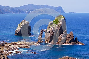 La Catedral rocks in Gaztelugatxe