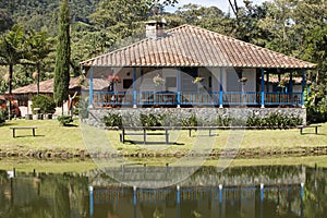 La Ceja, Antioquia / Colombia. Colonial house. Colombian traditional architecture photo