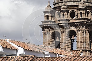 La Compania de Jesus church on Plaza de Armas square in Cuzco, P