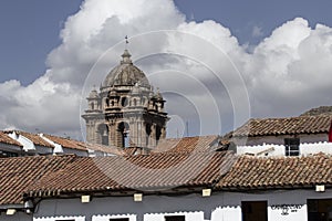 La Compania de Jesus church on Plaza de Armas square in Cuzco, P