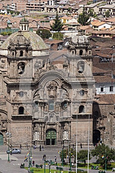 La Compania de Jesus church on Plaza de Armas square in Cuzco, P