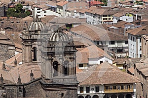 La Compania de Jesus church on Plaza de Armas square in Cuzco, P