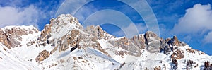 The Fuciade basin surrounded by the southern peaks of the Marmolada Group, Dolomites, UNESCO World Heritage Site photo