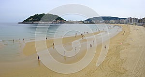 La Concha beach and bay in the city of Donostia-San Sebastian, Euskadi