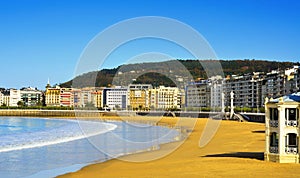 La Concha Beach in San Sebastian, Spain photo