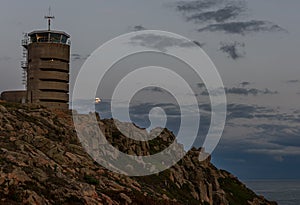 La Corbiere radio tower moonrise