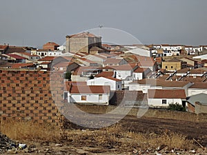 La Coronada, typical village in the Extremadura - Spain photo