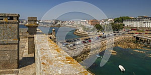 La Coruna from Castle of San Anton, La Coruna, Spain