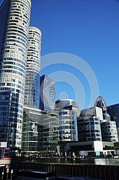 La Defance business district skyscrapers in Paris, France