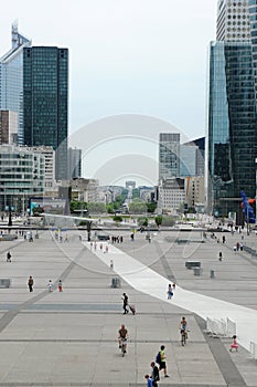 Modern Skyscrapers in La DÃ©fense Business District, Paris