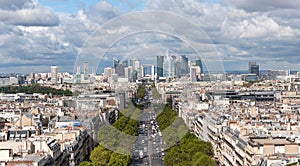 La Defense business area from the Arc de Trimphe