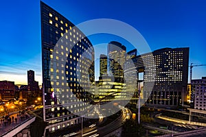 La Defense at night, Paris