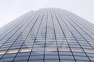 La defense Offices tower blind facades in Paris business district