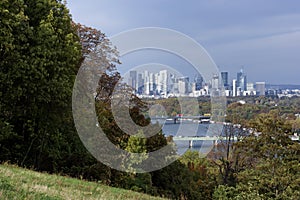 La Defense towers and Saint Cloud park