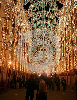 La fallas lit street photo