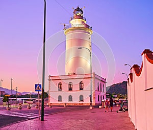 La Farola lighthouse in Malaga, Spain photo