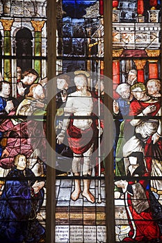 La Ferte-Bernard, stained glass photo