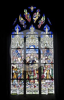 La Ferte-Bernard, stained glass photo