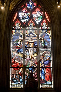 La Ferte-Bernard, stained glass photo